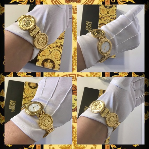 💎SOLD! LIKE NEW VERSACE 18k PLATED LIMITED ED WATCH - Picture 11 of 16